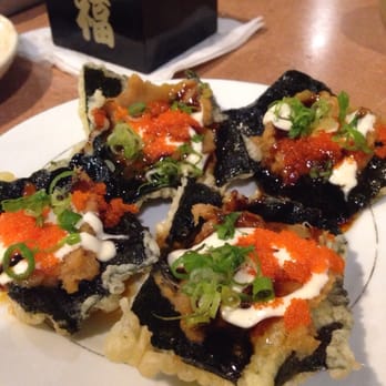 Tokkuri-Tei - Tempura chips topped with roe and mayo. Sooo good! - Sushi Bars Near Me - Honolulu, Hawaii Tokkuri-Tei - Tempura chips topped with roe and mayo. Sooo good! - Sushi Bars Near Me - Honolulu, Hawaii