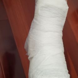 Chau Gah Kung Fu Academy - Huge slab of medicinal ointment underneath and gauzed up
