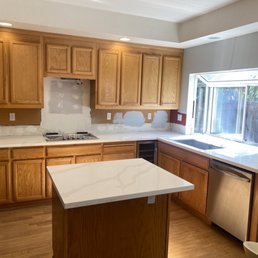a kitchen being remodeled