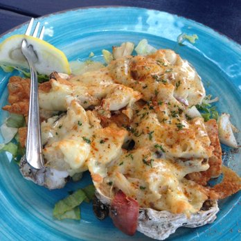 Skippers Pier - Broiled oyster/lump crab meat/cheese  Not for the oyster lover but more for people who want to say they ate oyster but don't have taste it - Seafood Near Me - Deale, Maryland
