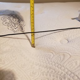 2 1/2 in dip in the mattress, when laying down it was even worse... like 3 1/2 inches making sleeping awful