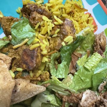 Simply Mediterranean Restaurant - Great Curry Chicken with pilaf.... - Salad Near Me - Visalia, California