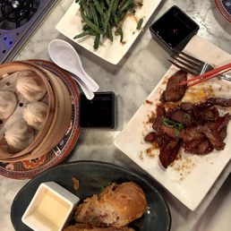 Empire Egg Roll, Garlic Green Beans, Chinatown Roast Pork, Shanghai Soup Dumplings