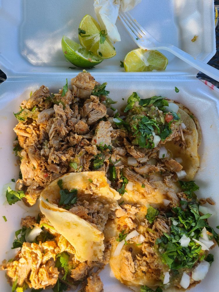 Food from El Vaquero Taqueria