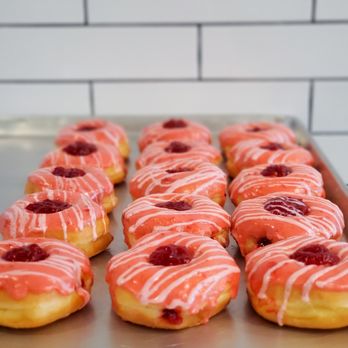 Sugarboy Donuts - Cherry bits glazed with house made icing and real cherry bits! - Coffee & Tea Near Me - Frisco, Texas Sugarboy Donuts - Cherry bits glazed with house made icing and real cherry bits! - Coffee & Tea Near Me - Frisco, Texas