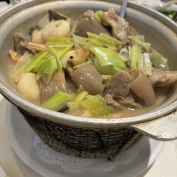 Lamb and bean curd hot pot Lamb and bean curd hot pot