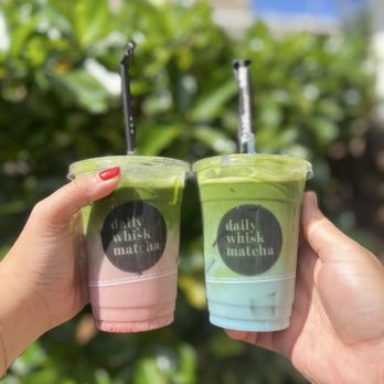 Daily Whisk Matcha - Strawberry matcha + seasonal hō'ea moon milk matcha - Cafes Near Me - Honolulu, Hawaii