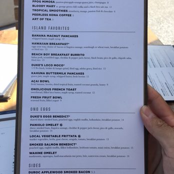 Duke's La Jolla - Breakfast menu - New American Near Me - La Jolla, California