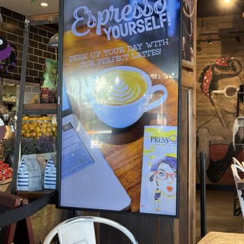 Press and Grind Cafe - Sign board - Coffee & Tea Near Me - Fort Lauderdale, Florida