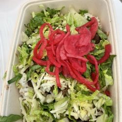 Wonder Shrewsbury Plaza - Rice bowl with steak, cheese, corn, lettuce and rice and onion