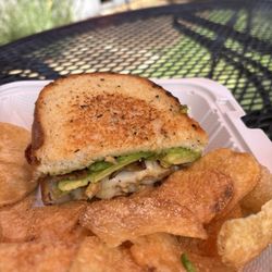 One Street Down Cafe - Turkey, bacon and avocado on rosemary bread! This is only half of the whole!