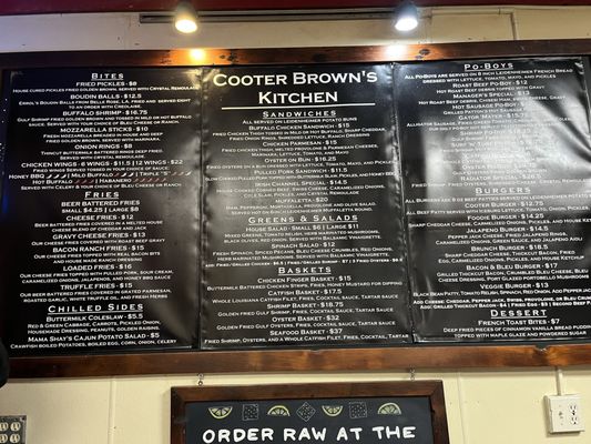 Menu photo 1 Cooter Brown's New Orleans, LA Menu photo 1 Cooter Brown's New Orleans, LA
