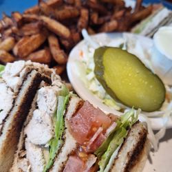 Here's a close up of the club sandwich.
