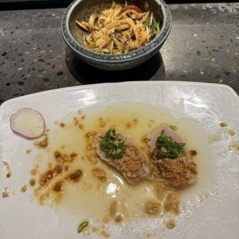Masu Sushi - Look how much of that lemon-y sauce there is on that plate - Sushi Bars Near Me - Portland, Oregon Masu Sushi - Look how much of that lemon-y sauce there is on that plate - Sushi Bars Near Me - Portland, Oregon