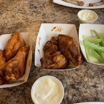 Sit-N-Bull Pub - Wings- Medium and Cajun. W/ super chunky blue cheese! - Pubs Near Me - Painted Post, New York