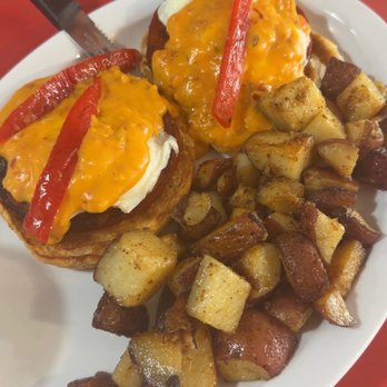 Triple T's Diner - T-Town Benny with Mozambique hollandaise sauce - Diners Near Me - Taunton, Massachusetts Triple T's Diner - T-Town Benny with Mozambique hollandaise sauce - Diners Near Me - Taunton, Massachusetts