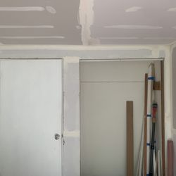 Triple J Drywall Services - Sheet rock complete and tape done, ready for the first coat .