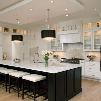 Accupro Renovations - White and Black With Cabinetry with white Quartz countertops, very modern kitchen done in 2021 - General Contractors Near Me Accupro Renovations - White and Black With Cabinetry with white Quartz countertops, very modern kitchen done in 2021 - General Contractors Near Me