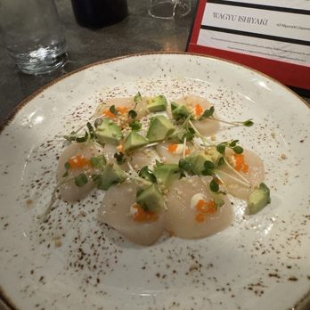 Katsuya LA Live - Hokkaido Scallop sashimi - Sushi Bars Near Me - Los Angeles, California