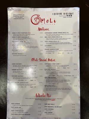 Menu photo 4 OMELI Kitchen Fullerton, CA