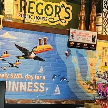 McGregor's Public House - Mural wall inside the restaurant - Irish Pub Near Me - Fort Myers, Florida McGregor's Public House - Mural wall inside the restaurant - Irish Pub Near Me - Fort Myers, Florida