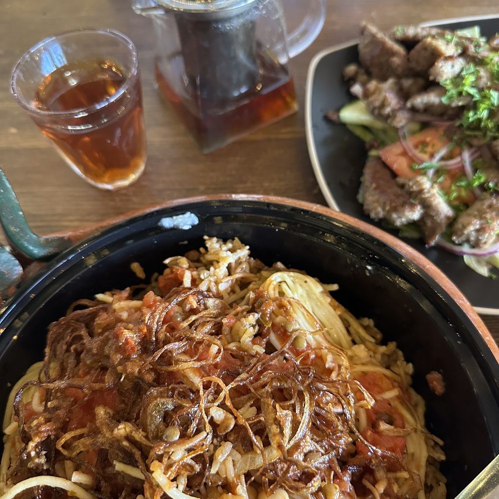 Kenz - Koshary with mixed meat - Mediterranean Near Me - Houston, Texas