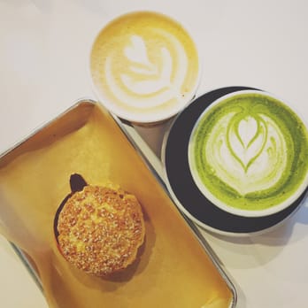 Bibble & Sip - Earl grey cream puff, lavender latte and matcha jasmine latte - Coffee & Tea Near Me - New York, New York