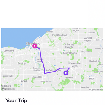 Kimpton Schofield Hotel - Me arriving. You can see from my uber trips that I was barely there. - Hotels Near Me - Cleveland, Ohio