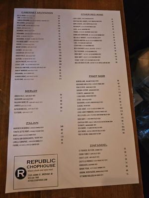 Menu photo 4 Republic Chophouse Green Bay, WI Menu photo 4 Republic Chophouse Green Bay, WI