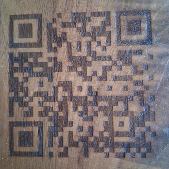 ConiSeafood - QR code scannable menu made of wood. - Mexican Near Me - Inglewood, California