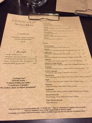 Menu photo 7 Cenacolo Restaurant North Huntingdon, PA