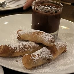 Chocolate mousse and chocolate hazelnut cigars