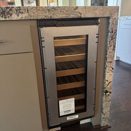 Sub Zero beverage center, awaiting the door cover. Sub Zero beverage center, awaiting the door cover.