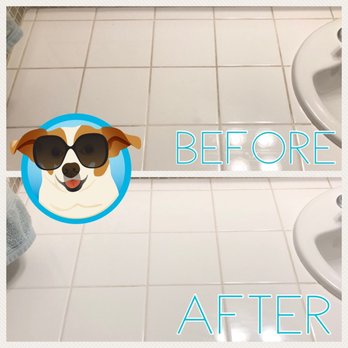Power Pup Clean - Before and After - Bathroom Tile - Carpet Cleaning Near Me Power Pup Clean - Before and After - Bathroom Tile - Carpet Cleaning Near Me
