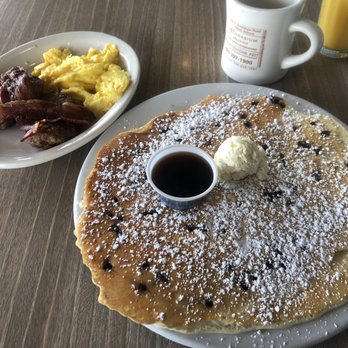 Henhouse Cafe - Lemon Blueberry Marscapone Pancake, Scrambled eggs, bacon & sausage. - Cafes Near Me - Gilbert, Arizona Henhouse Cafe - Lemon Blueberry Marscapone Pancake, Scrambled eggs, bacon & sausage. - Cafes Near Me - Gilbert, Arizona