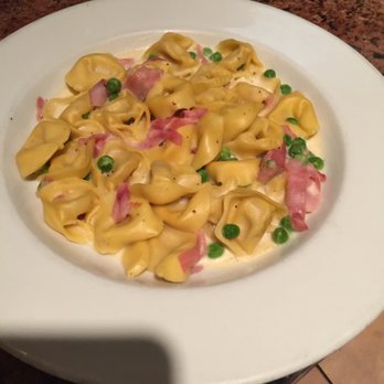 Il Farro - Tortelli P.P.P  Cheese Tortellini with ham, peas & cream parmigiano cheese. Italian Restaurant in Newport Beach Pier Since 1993 - Italian Near Me - Newport Beach, California