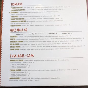 La Puerta - Menu - Mexican Near Me - San Diego, California La Puerta - Menu - Mexican Near Me - San Diego, California
