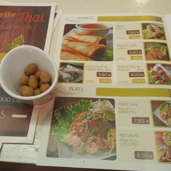 L'Assiette Thai - La carte et les petites cacahuètes pour patienter ! - Thai Near Me - Lille, 59
