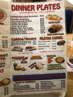Menu photo 2 Sonora Restaurant Chino, CA