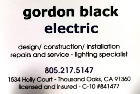Gordon Black Electric Logo