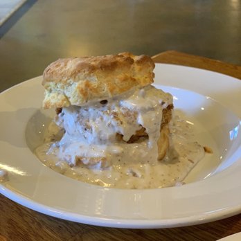 Sunrise Bistro - Fried chicken biscuit with gravy - American Near Me - Summerville, South Carolina Sunrise Bistro - Fried chicken biscuit with gravy - American Near Me - Summerville, South Carolina