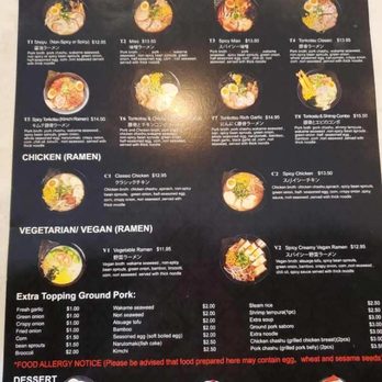 Ton Ichi Ramen - Menu 1 - Ramen Near Me - St. Charles, Illinois Ton Ichi Ramen - Menu 1 - Ramen Near Me - St. Charles, Illinois