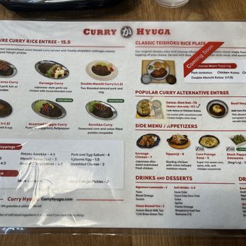 Curry Hyuga - Menu - Japanese Curry Near Me - Cupertino, California Curry Hyuga - Menu - Japanese Curry Near Me - Cupertino, California