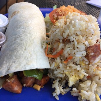 Blue Ginger Cafe - Portuguese sausage breakfast burrito and fried rice - Bakeries Near Me - Lanai City, Hawaii Blue Ginger Cafe - Portuguese sausage breakfast burrito and fried rice - Bakeries Near Me - Lanai City, Hawaii