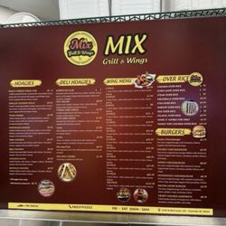 Menu to Mix Grill and Wings