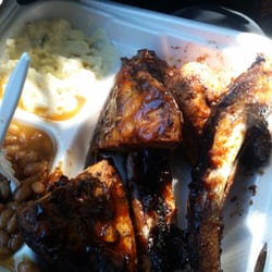 Neighborhood Market - Ribs chicken bbq beans and potato salad