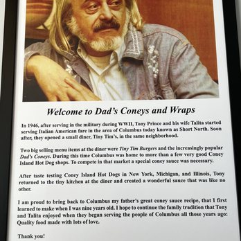 Dad's Coneys and Wraps Graceland - The history of the Sauce - Hot Dogs Near Me - Columbus, Ohio