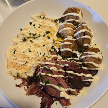 Forage Public House - There hash with medium fried eggs (just a little yolk) - New American Near Me - Lakewood, Ohio Forage Public House - There hash with medium fried eggs (just a little yolk) - New American Near Me - Lakewood, Ohio