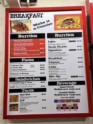 Menu photo 6 GE Chano's Los Angeles, CA