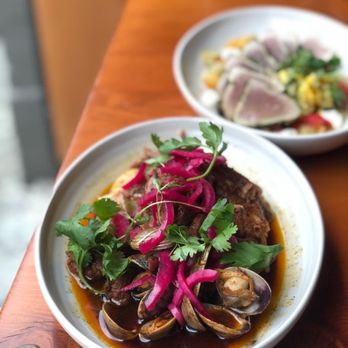 Terra Plata - Clams and chorizo - New American Near Me - Seattle, Washington Terra Plata - Clams and chorizo - New American Near Me - Seattle, Washington
